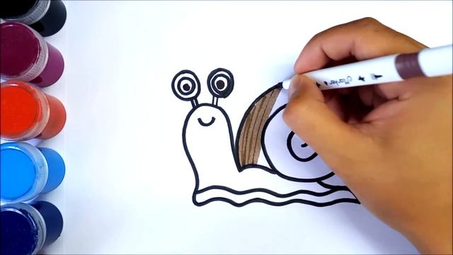 Сурет салу ұлу | Как нарисовать улитку | how to draw a snail смотреть онлайн