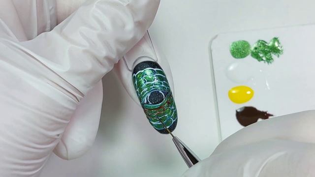 Dragon eye nail art. Дизайн ногтей глаз дракона смотреть онлайн
