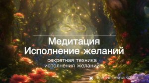 Медитация исполнения желаний | секретная техника испо