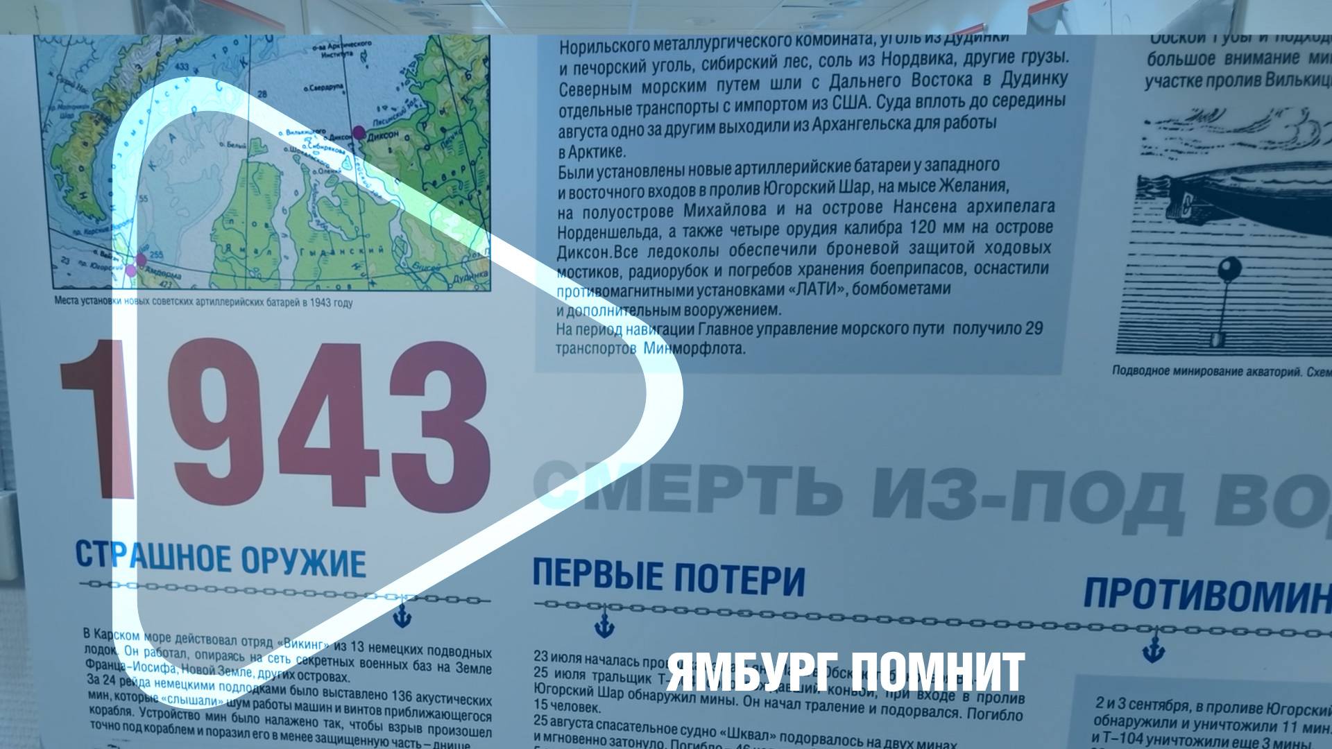 ЯМБУРГ ПОМНИТ / В вахтовом посёлке открылась выставка «Арктика. Неизвестная война» смотреть онлайн
