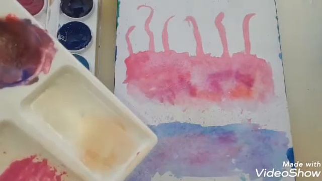 Фламинго/рисуем вместе/для начинающих