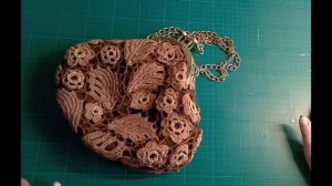 модная сумочка в  технике ирландского кружева