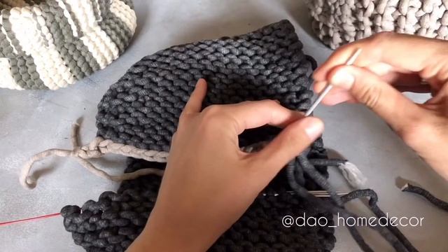 Корзинка платочной вязкой смотреть онлайн