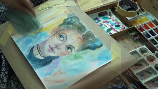 акварель лицо face watercolor смотреть онлайн