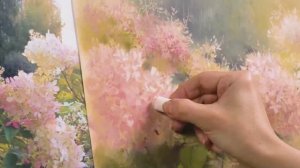 Гортензии. Рисование цветов сухой пастелью. Художник Татьяна Каштальян