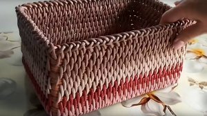 Мастер-класс прямоугольной коробочки корневым плетением