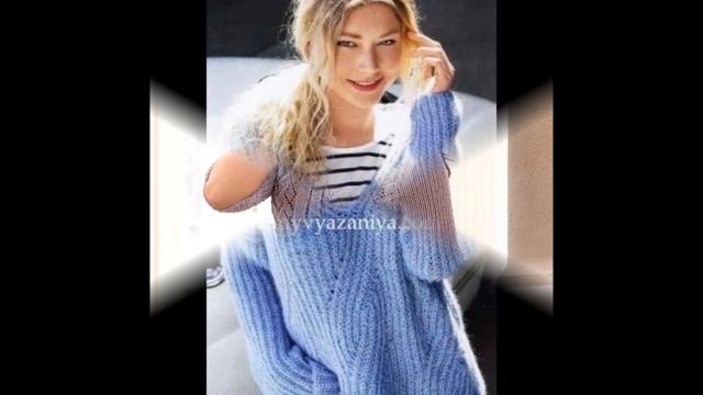 Свитер, Связанный Резинкой Спицами - 2019 / Sweater Knitted Elastic Knitting смотреть онлайн
