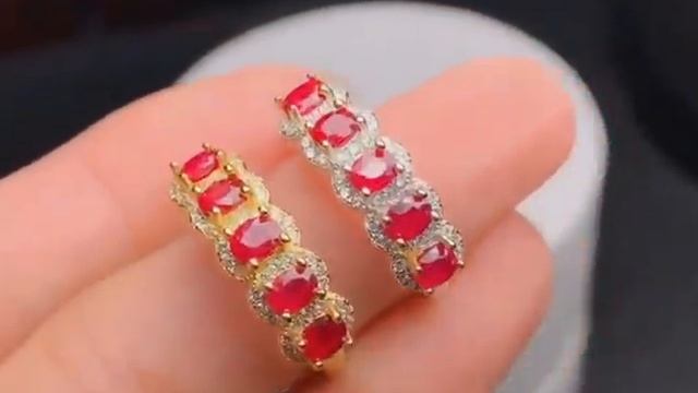 Женское регулируемое кольцо kjjeaxcmy, ювелирное изделие из натурального рубина и серебра смотреть онлайн