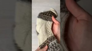 Ремонт пятки вязаных носков. Латка жаккардом.