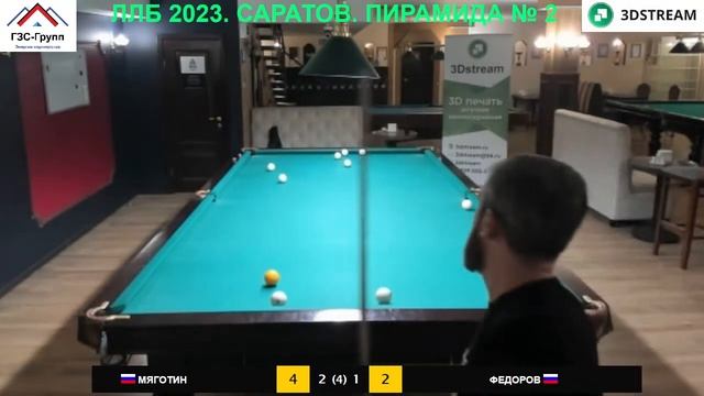 ЛЛБ 2023. Саратов. Пирамида № 2 Финал Мяготин А -
Федоров Н. Гандикап 9-7 смотреть онлайн