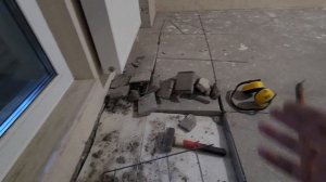 Полусухая стяжка пола толщиной 1.5 см, результат очевид