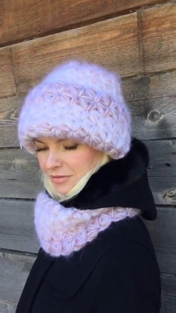 Шапка мохеровая  ЗВЕЗДОЧКА от IrinaSha