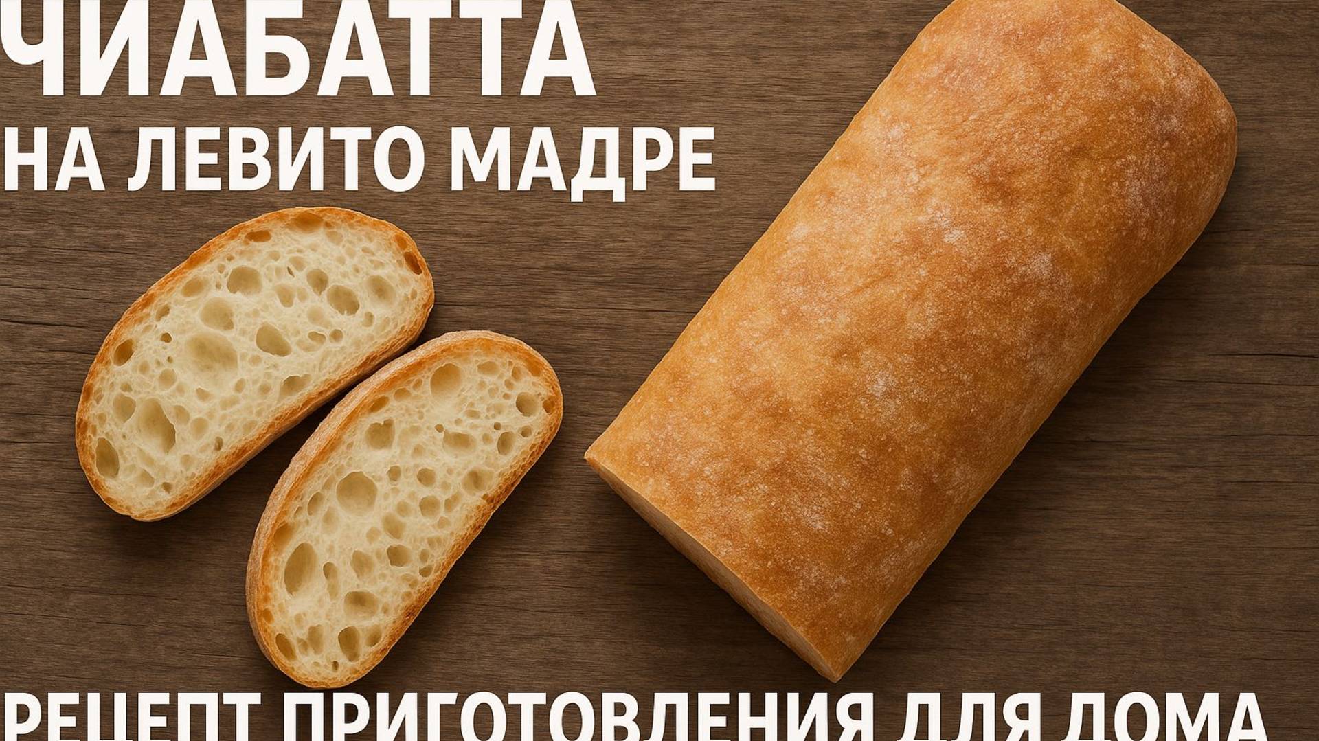 ХЛЕБ как в ЛУЧШИХ пекарнях Италии! Самый ПРОСТОЙ рецепт чиабатты! смотреть онлайн
