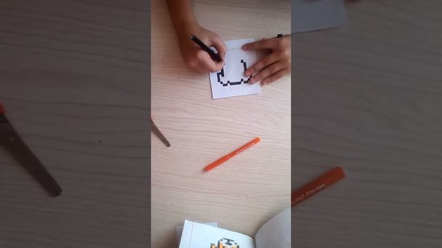 Лицо щенка по клеточкам. смотреть онлайн