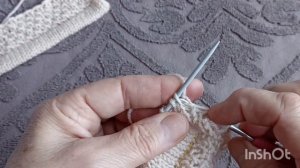 Вяжем полую планку по низу изделия.