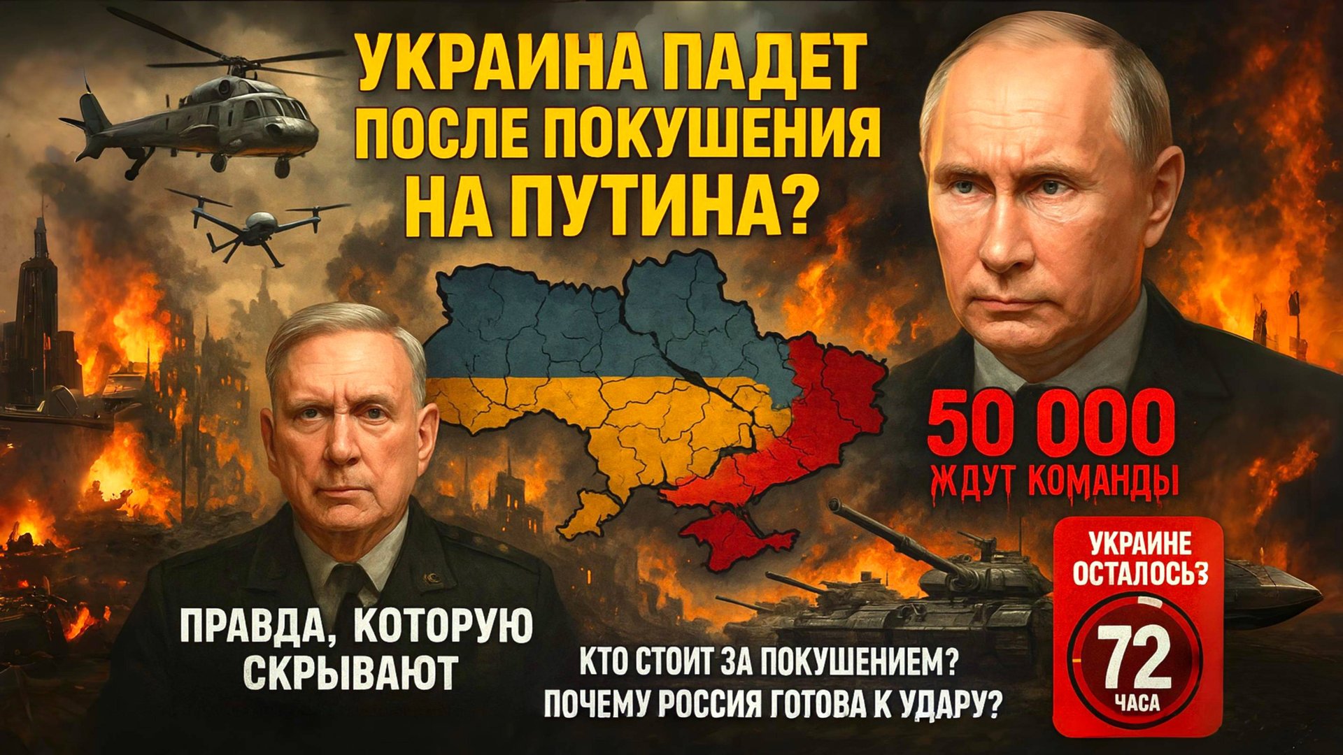 Полковник Макгрегор : Выживет ли Украина после ПОКУШЕНИЯ на Путина? 50K солдат РФ уже у границы!