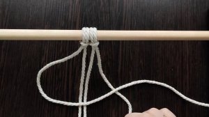 Как сплести плоский или квадратный узел в макраме. Урок 2.