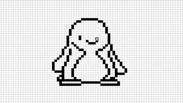 Рисунки по клеточкам Пингвин смотреть онлайн