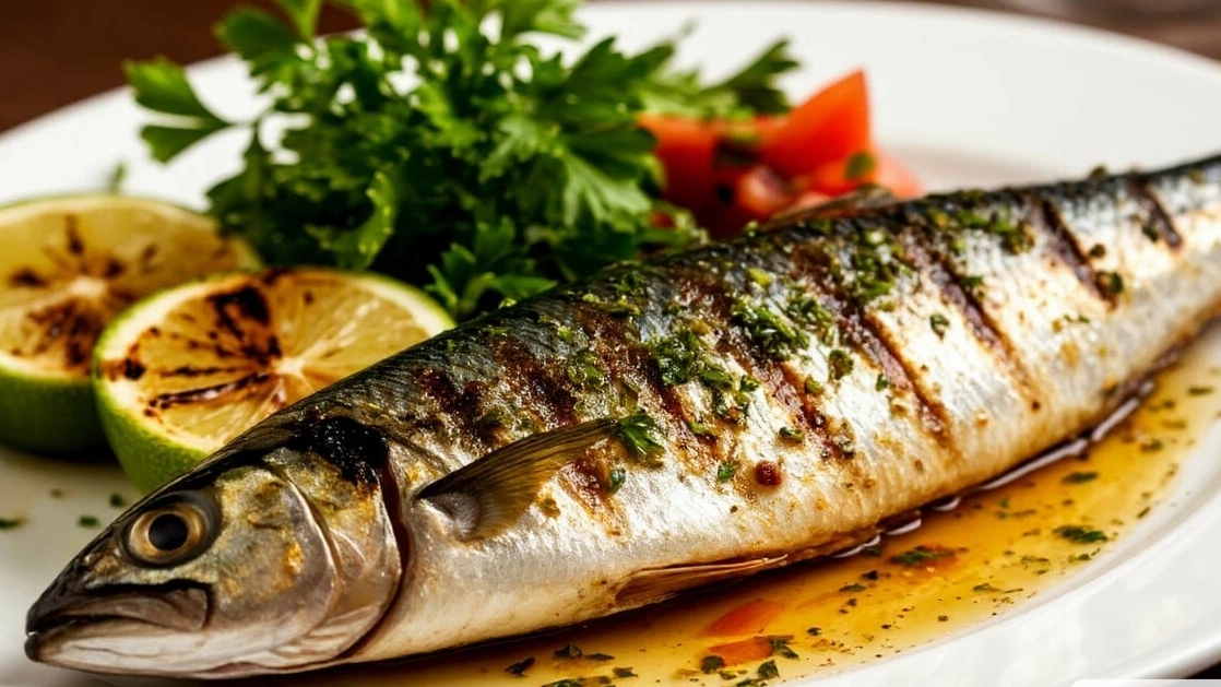 Скумбрия на гриле. смотреть онлайн