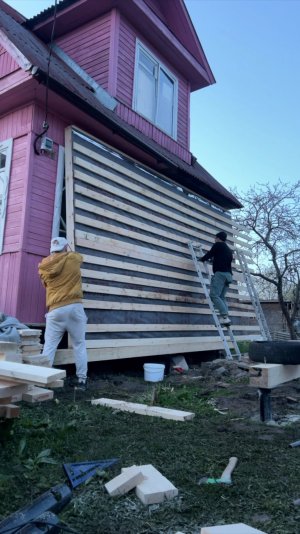 Пристройка к дому под душ туалет. Пристрой 3м. на 5м.