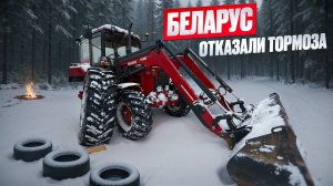 Отказали тормоза на тракторе Беларус-82