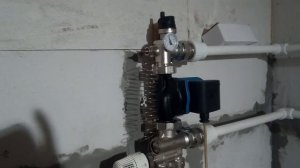 Теплый пол в бане от котла в доме.