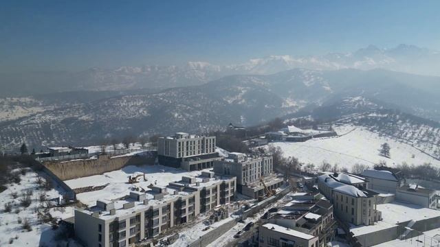 Alma Tau Residence с высоты птичьего полета. Февраль 2025
