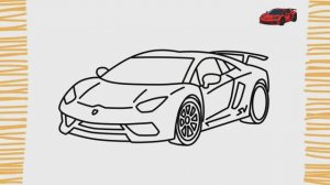 Как нарисовать Lamborghini Aventador LP 750 | Шаг за шагом