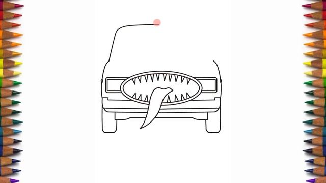 Как нарисовать машину Пожиратель ВАЗ 2107 - How to draw crazy monster spider car смотреть онлайн