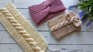 💥Видео описание 💥/Аксессуар для маленькой модницы🧶Как вяжу повязку спицами 🧶