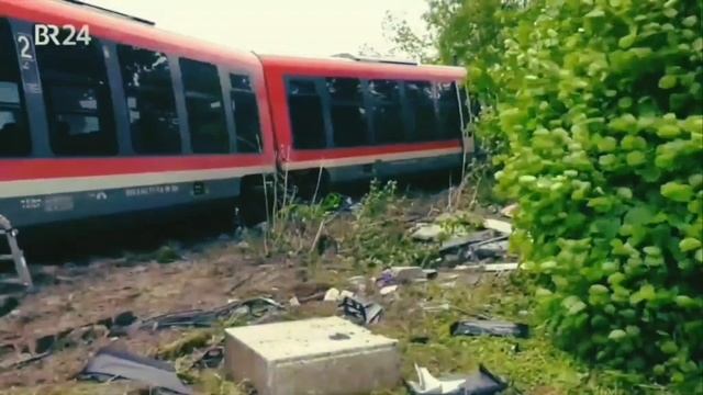 Авария в Нижней Баварии. Столкновение  поезда с грузовиком