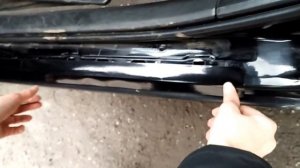 Установка защитной плёнки на передний порог