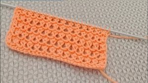 Шикарный! Ажурный узор спицами. 2 петли и 4 ряда.