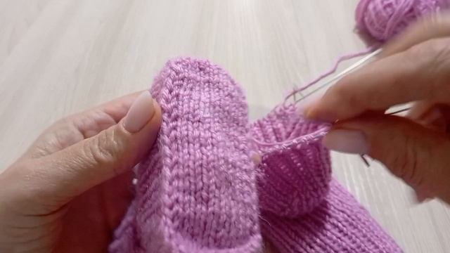 Пинетки спицами