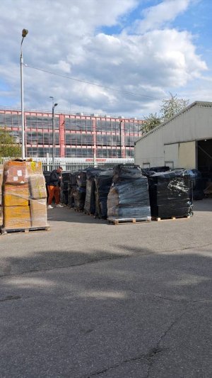 Распаковка паллета