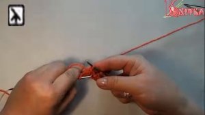 УРОК №7:  ТРИ петли вместе лицевой с наклоном влево