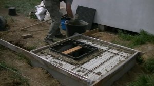 Монтаж крышки септика