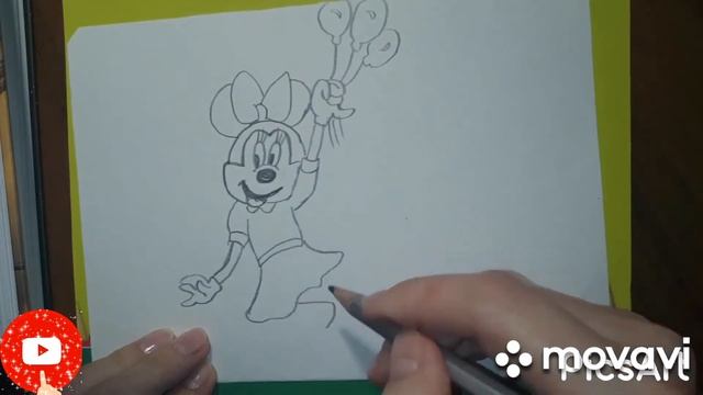 Раскраска Минни Маус смотреть онлайн