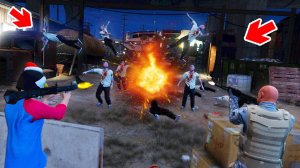 Нашел базу выживших но на нас напали зомби ! выживание в зомби апокалипсисе в гта 5 !