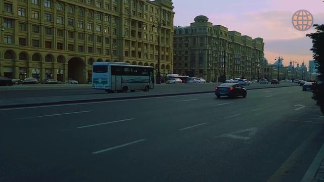БАКУ. МОНТИН, Ул. Аға НЕЈМӘТУЛЛА + Башня с ЧАСАМИ