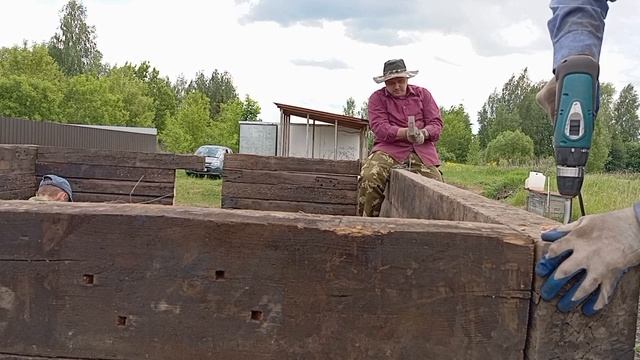 Стройка сарая. Подмога пришла. День 4 и 5