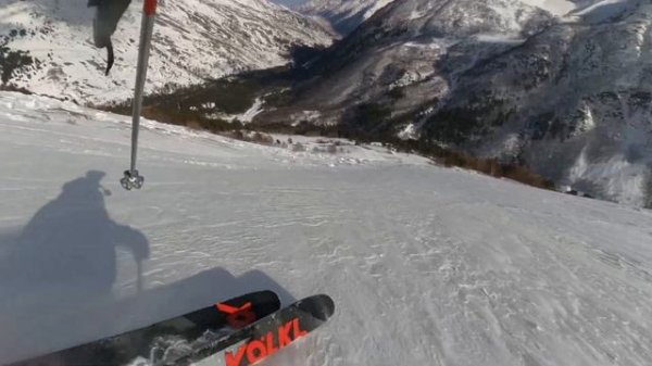 ГОРНОЛЫЖНЫЙ КУРОРТ ЧЕГЕТ. ПОЛНЫЙ СПУСК ПО ТРАССЕ БЕЗ О