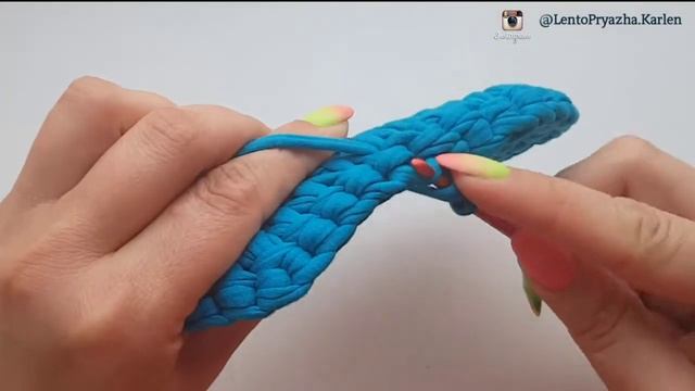 Укрепляем донышко из трикотажной пряжи, шнура. смотреть онлайн