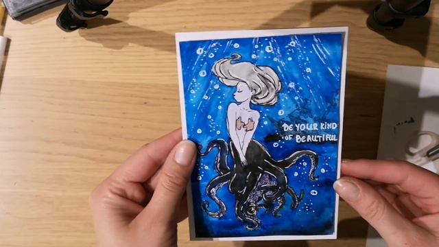 3 картички с РУСАЛКИ 🧜♀️ | Оцветяване на дигитални печати | Sweet November Stamps смотреть онлайн