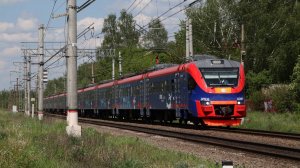 Проходящие поезда на Рязанском направлении Мосузла. Перегон Шиферная - Пески. Май 2025 года