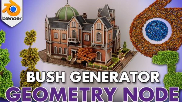 Blender 3Dt Bush Generator Geometry Node