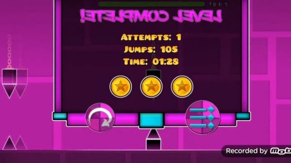 Speedrun geometry dash 1-8 on mobile (спидран Geometry Dash на телефоне)
