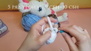 МК Пасхальный заяц с корзинкой крючком