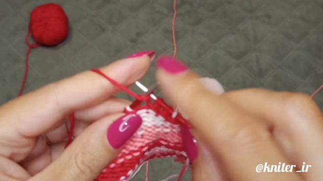 Трехцветный узор спицами.💖 Tricolour Knitting Pattern.