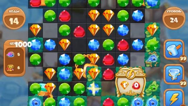 Остров Посейдона 24 уровень [Сокровища Пиратов бонусный мир] - Poseidon Island Level 24